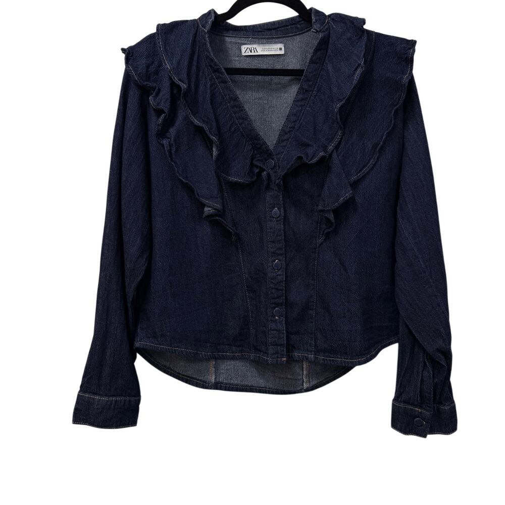 Zara woman's dark jean shirt size S